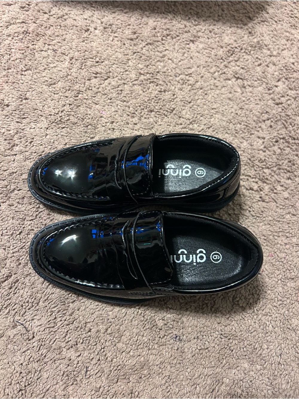 Toddler Black Patent Leather Penny Loafers